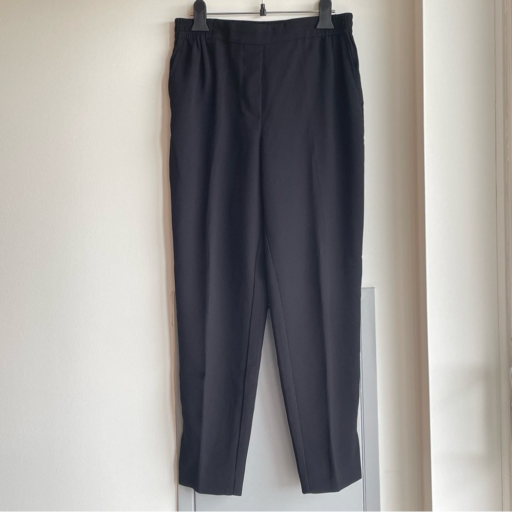ANTHROPOLOGIE Essentials Pull-on Black High Waisted Pants